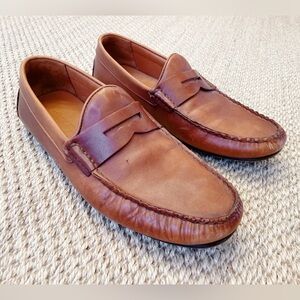 Allen Edmonds Super Sport Moc Toe Penny Loafer Datk Chili Leather Size 10.5